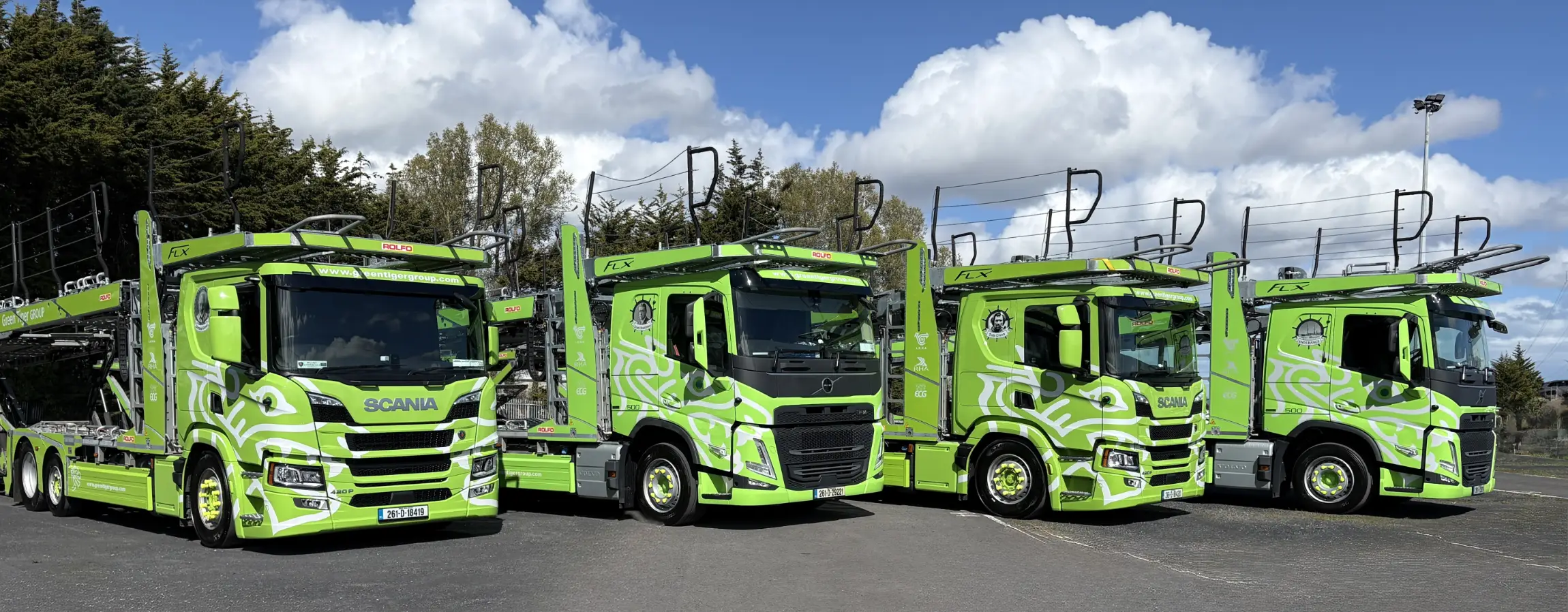 green tiger fleet of trucks